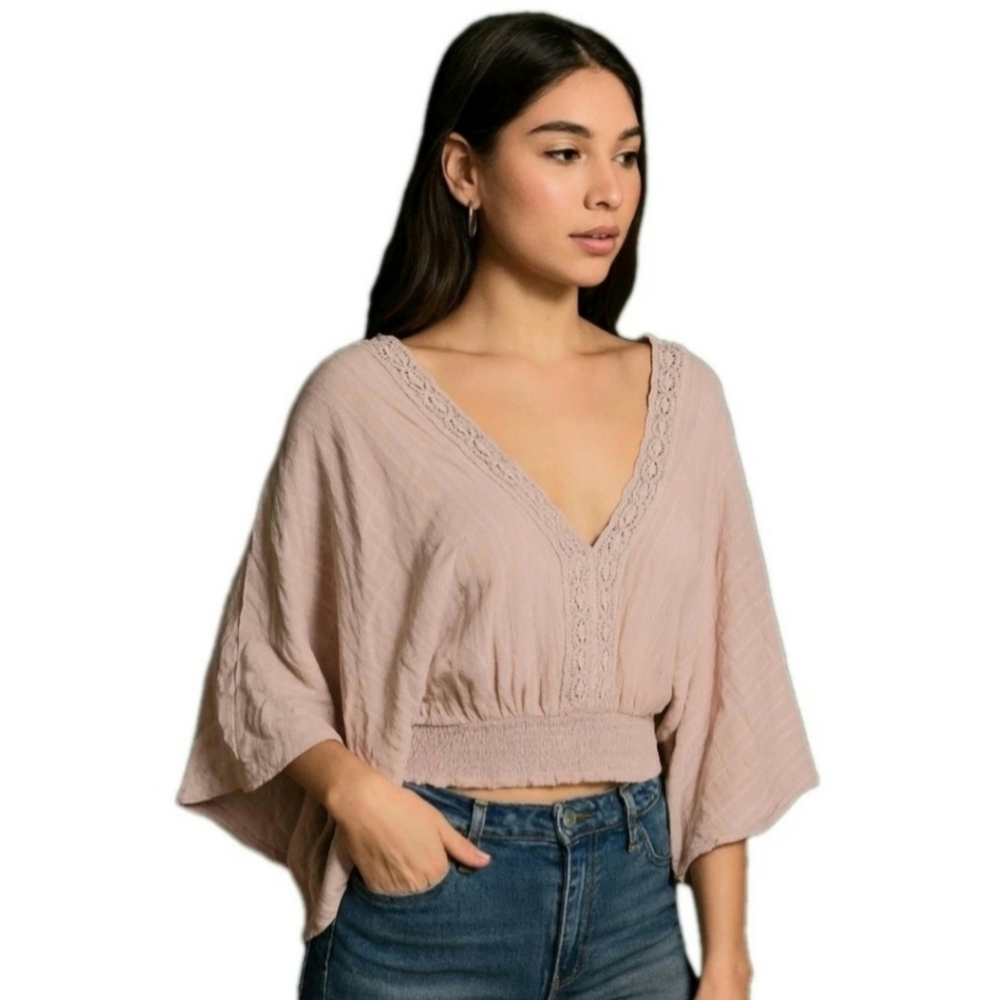 Boho Chic Blush Pink  Top Size XL